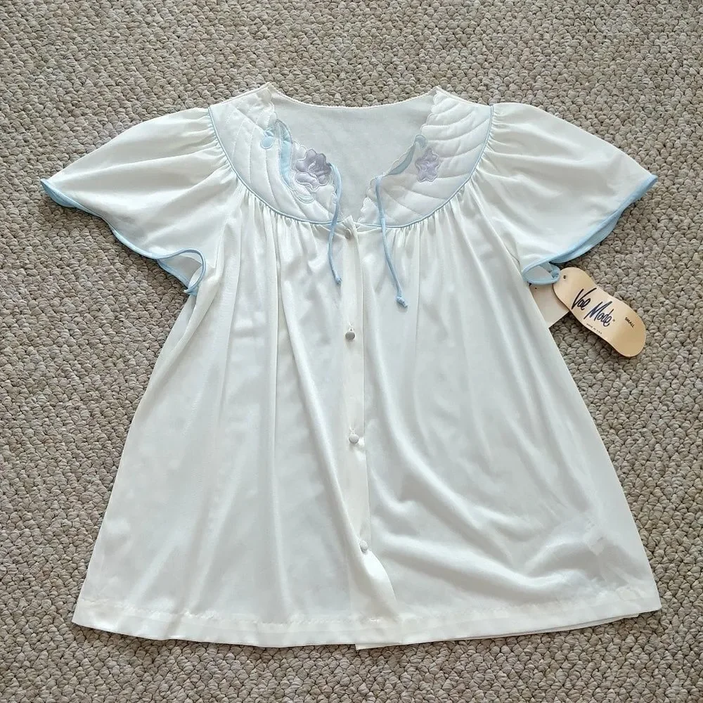 Rare vintage 70s button up PJ top sz S NWT - Picture 5 of 6